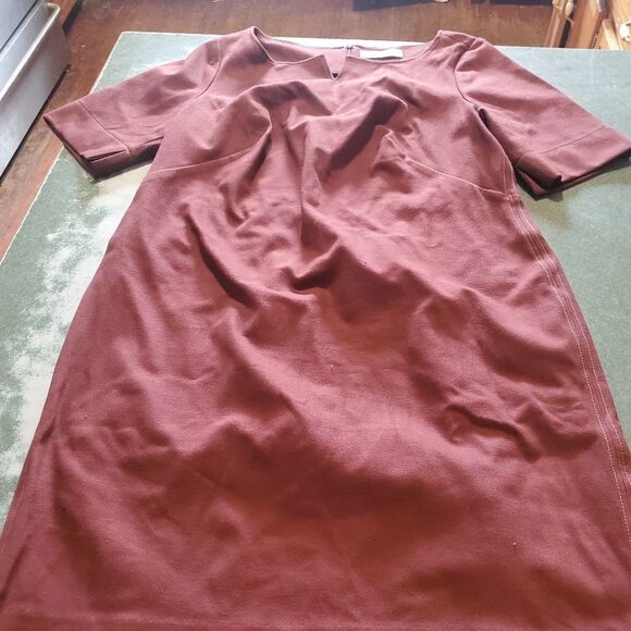 MM Lafleur The Narie Dress - Textured Ponte  chocolate sz 2+ - Picture 2 of 6